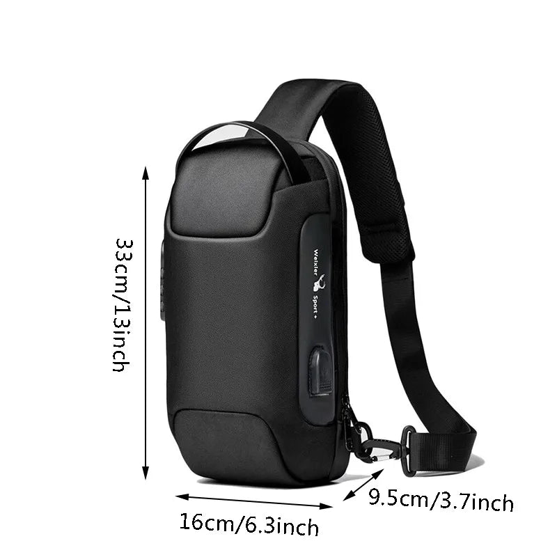 Mochila Anti-Furto com Senha USB Slim Bag