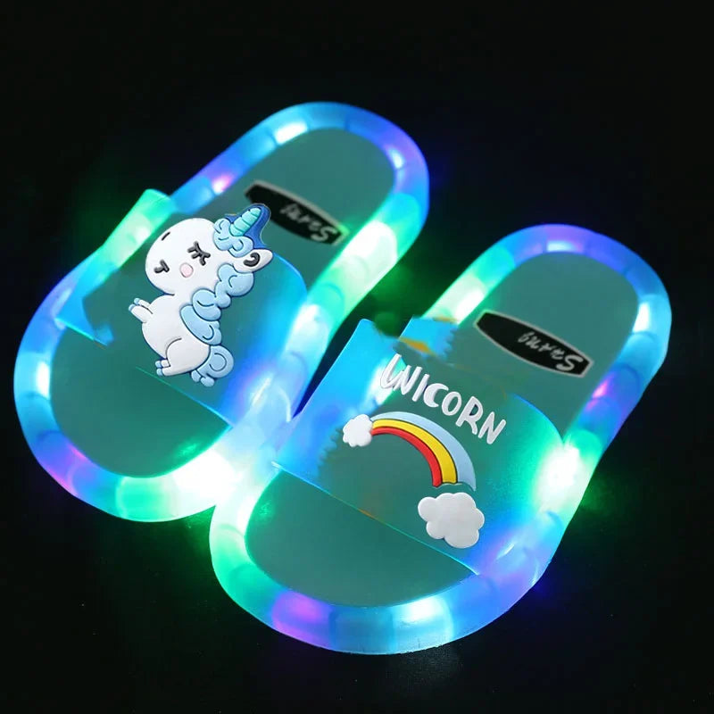 Chinelos Unicórnio Glow Led